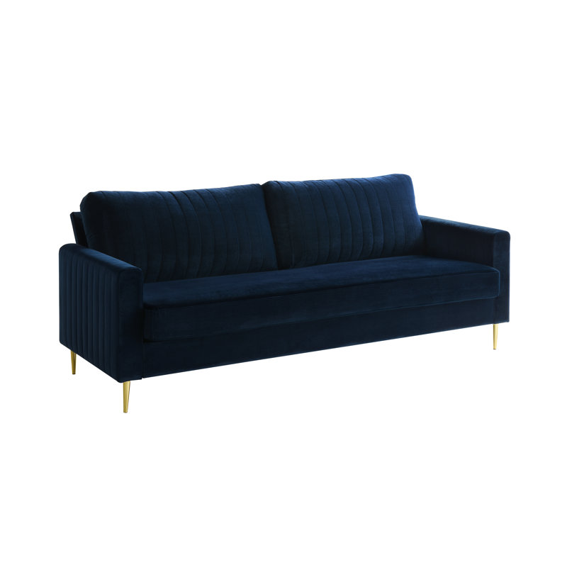 Malverne 3 Seater Velvet Sofa, Blue