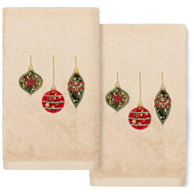 Ensemble de 2 serviettes en coton Christmas Hand Towels Christmas Ornaments