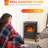 750/1500W 16" Freestanding Electric Fireplace Heater Fire Stove-2106596000