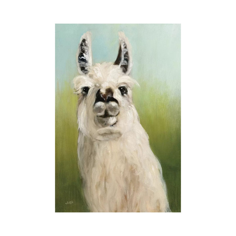 Who's Your Llama I by Julia Purinton - Wrapped Canvas Painting, 30.48cm H x 20.32cm W x 1.91cm D