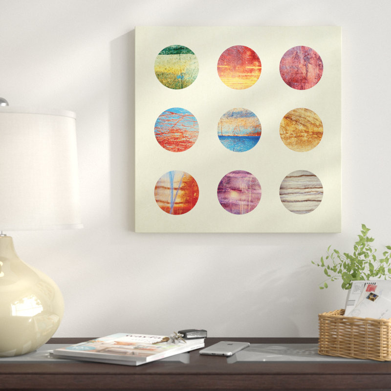 « planètes », impression sur toile tendue, H 18 po x l 18 po x P 1,5 po