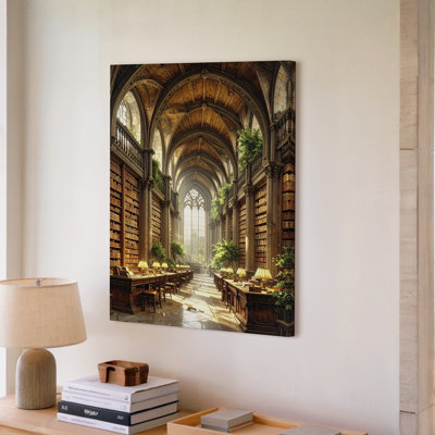 Art mural sur toile Bibliothèque sacrée Bibliothèque Canvasmajestic