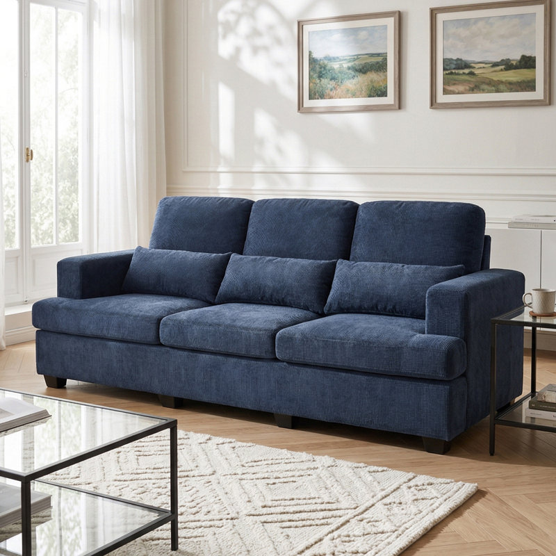 3 Seater Sofa, Blue