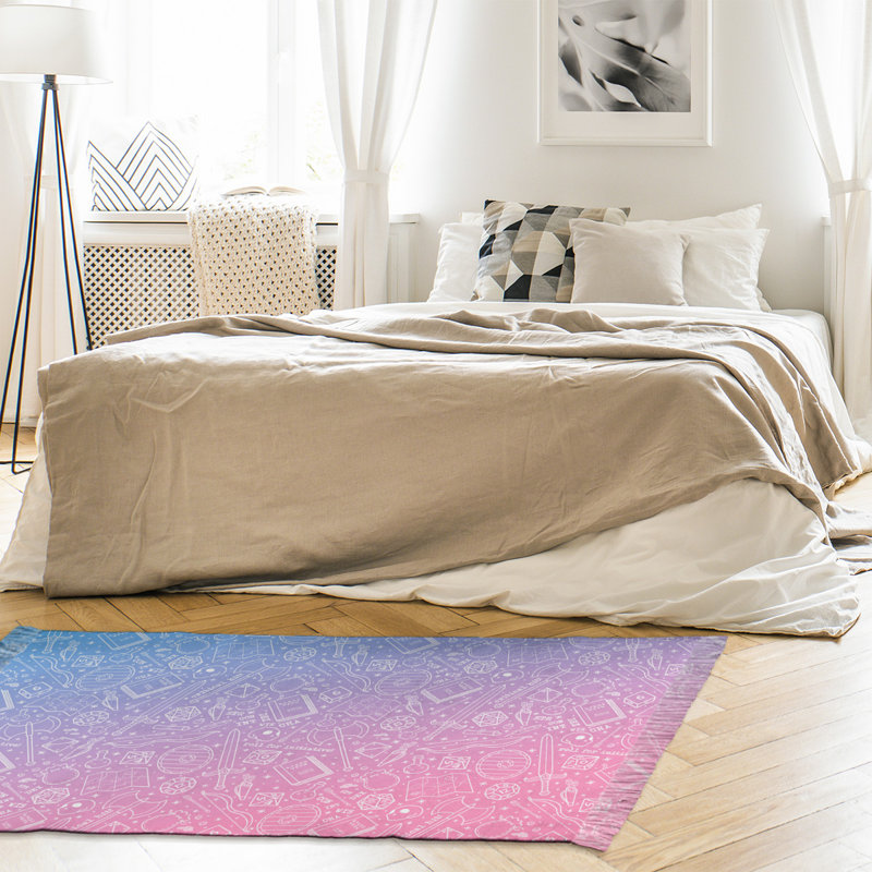 Tapis de zone rose dégradé rpg Mcguigan, Non