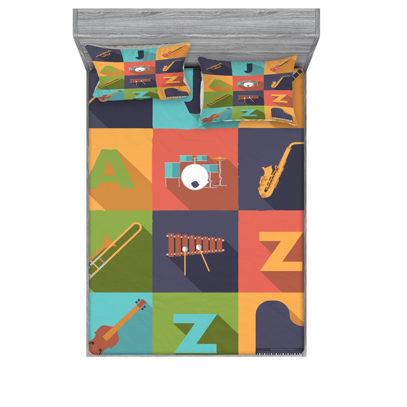 Microfiber Sheet Set, Queen Sheet Set with Fitted Sheet
