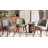 Modern Barrel Faux Leather Upholstered Accent Chair with Solid Wood Legs-600978498