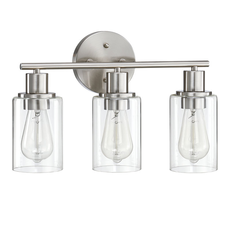 3 - Light Dimmable Vanity Light, Brushed Nickel