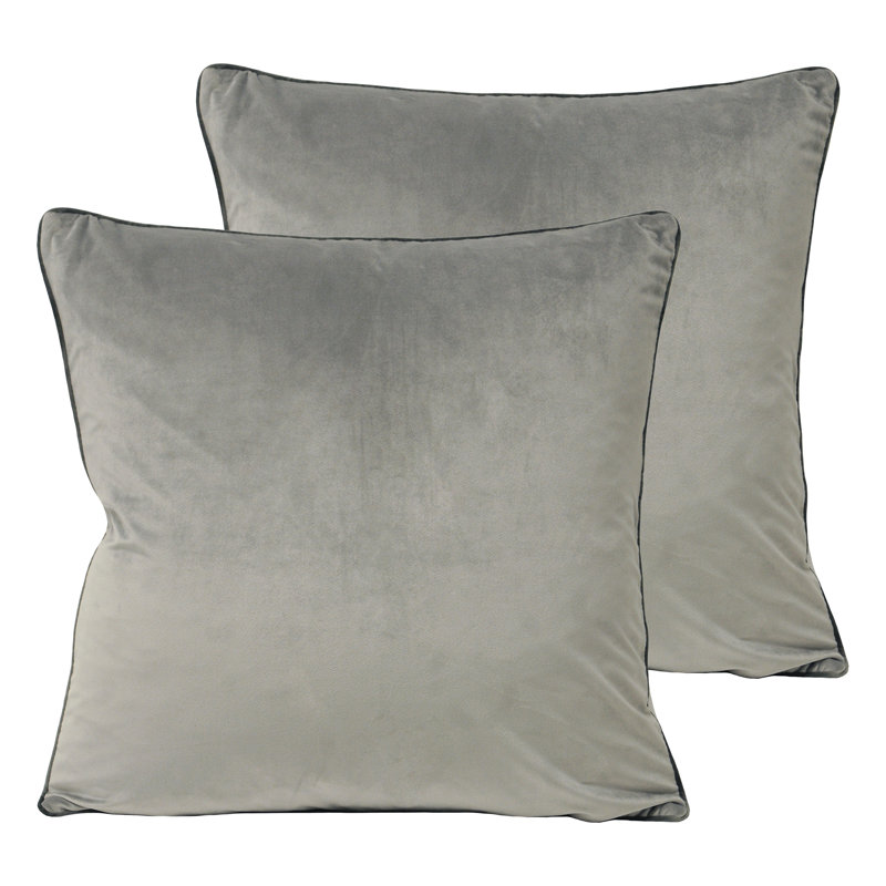 Square Meridian Square Scatter Cushion, Polyester, Dove/Charcoal