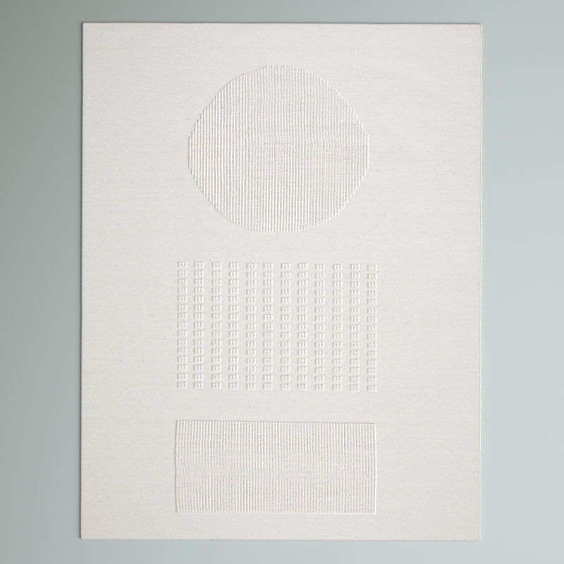 Tapis ivoire fait à la main Charvik, Rectangle 4 pi x 6 pi