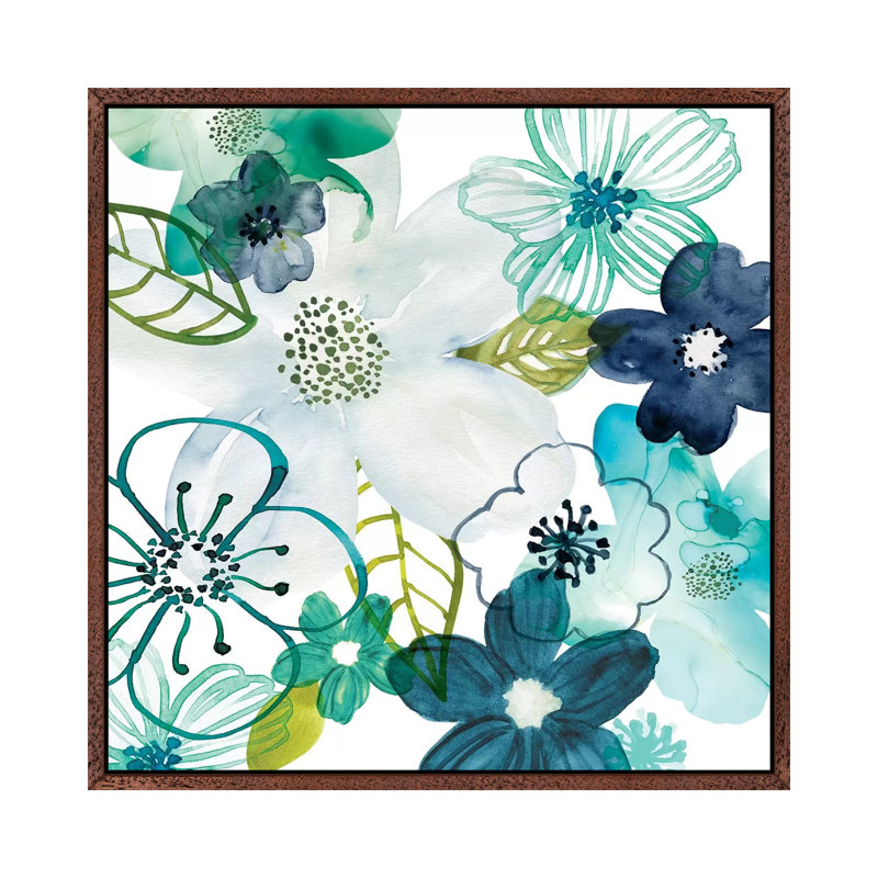 Layers Of Summer by Carol Robinson - Print on Canvas, 66.04 cm H x 66.04 cm W, Classic Brown Wood Framed