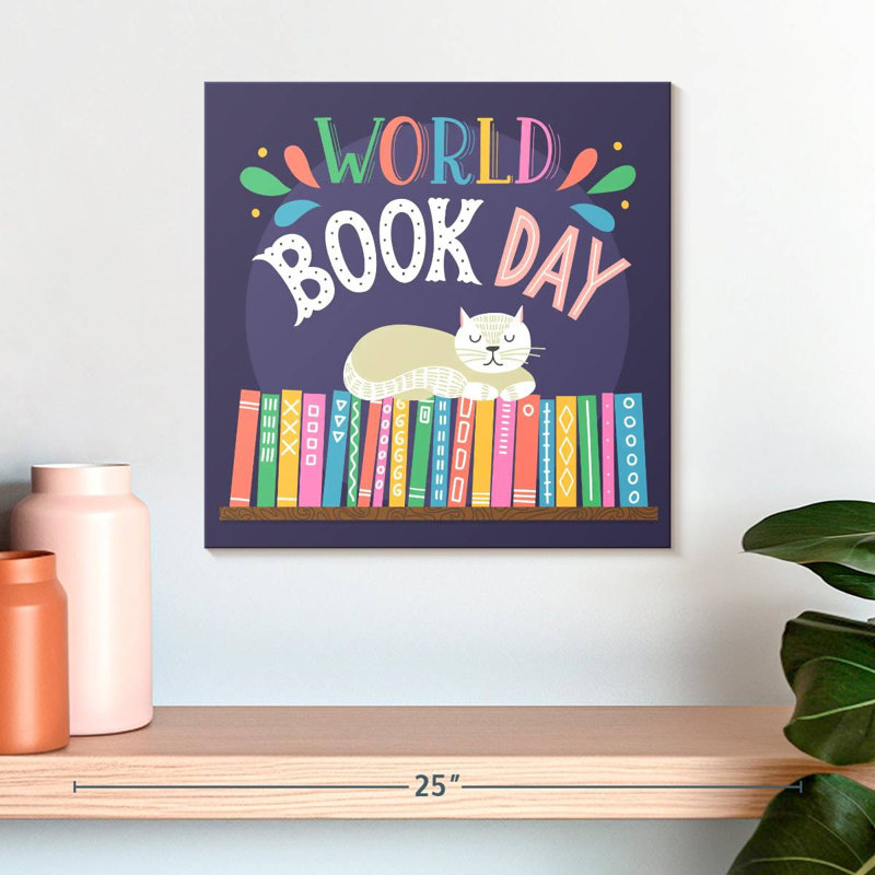 Cat's World Book Day, 16" H x 16" W