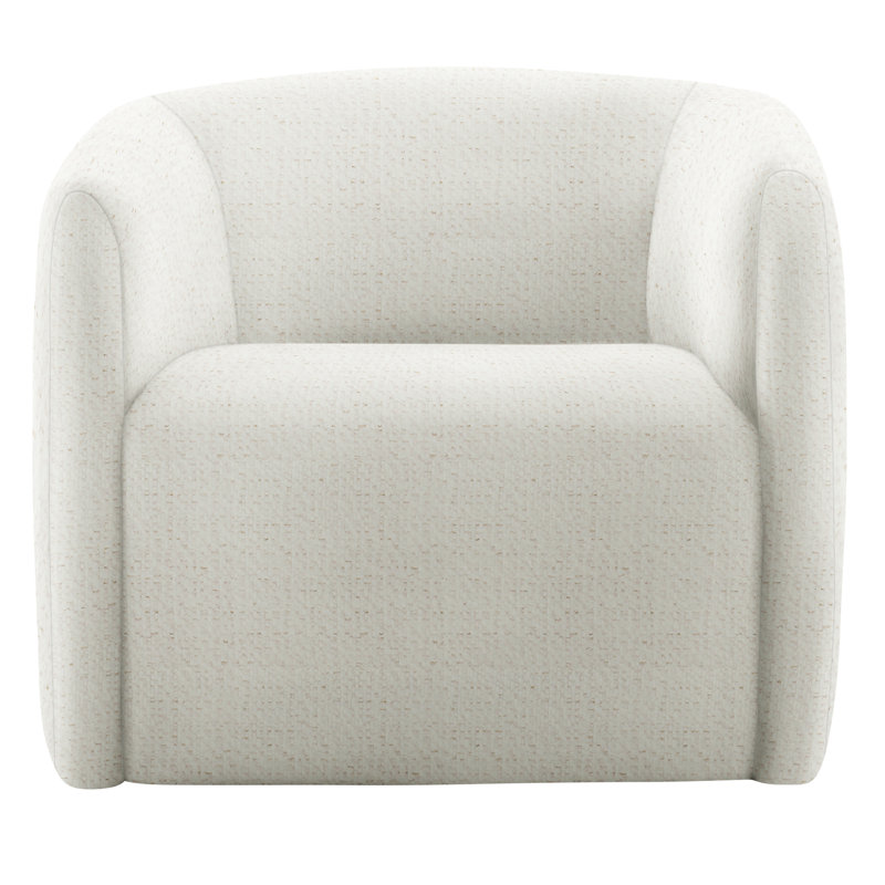 Aline 31'' Wide Swivel Barrel Chair, Dorado Snow Crypton® Chenille 5558-000