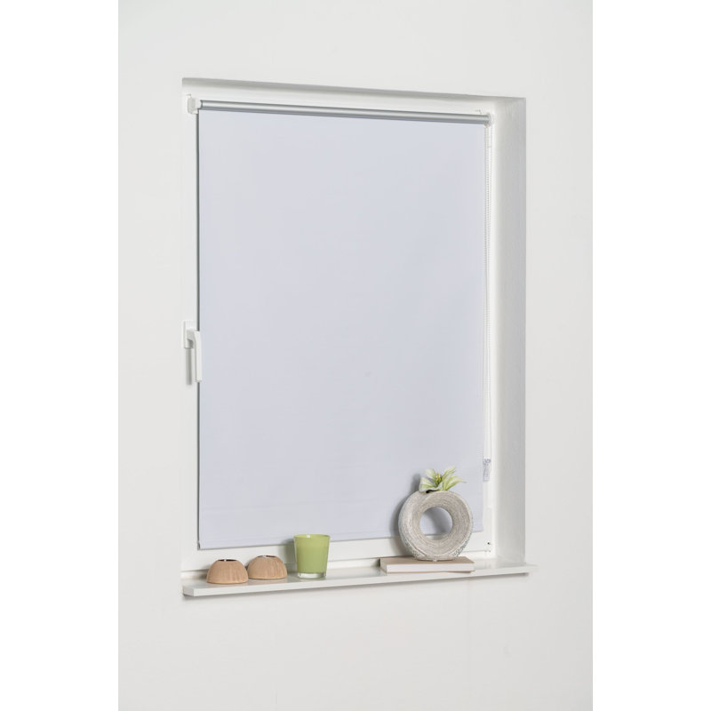 Klemmfix Room Darkening Roll-Up Blinds, 150 cm L x 80 cm W, White