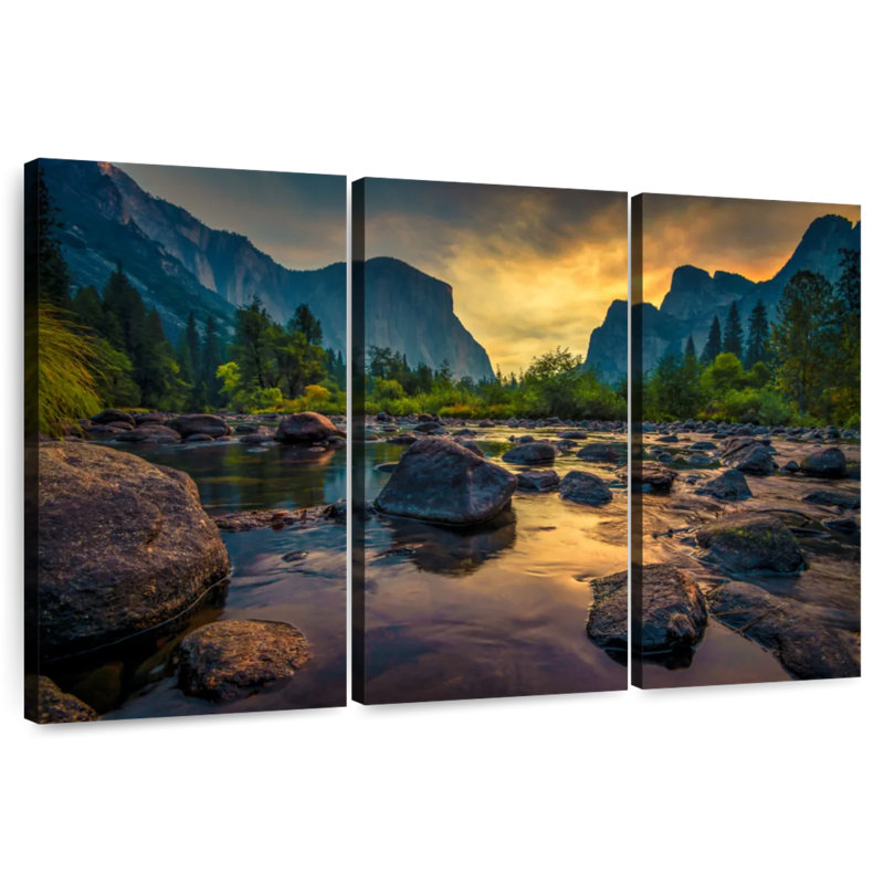 Alvord Sunrise At Yosemite Park, H 28 po x l 45 po