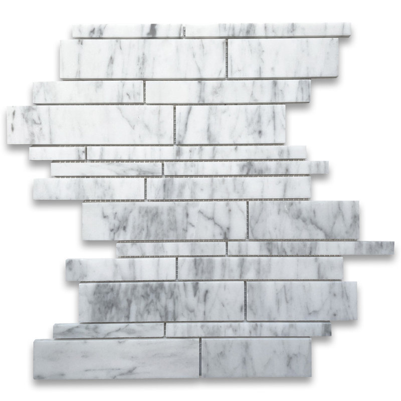 10" x 13" Marble Brick Joint Mosaic Floor Use Tile