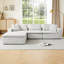 Canapé Cloud avec repose-pieds mobile - Housse en lin amovible et ressorts ensachés-746327495