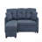 76.5" Linen Blend Upholstered Sectional With Pull-Out Bed And Chaise Storage-816543216