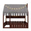 Lit de sol pour enfants de style Montessori équipé d'une barrière de sécurité, d'un auvent, d'un éclairage et de trois unités de rangement-1230031990-1230031991