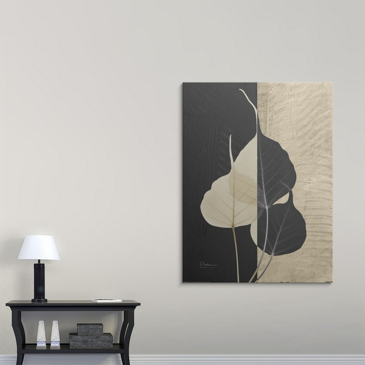 Reproduction de photo Manigault «Bo Tree Leaf X-Ray» par Kiranjit, H 16 po x l 12 po x P 1,5 po, Toile