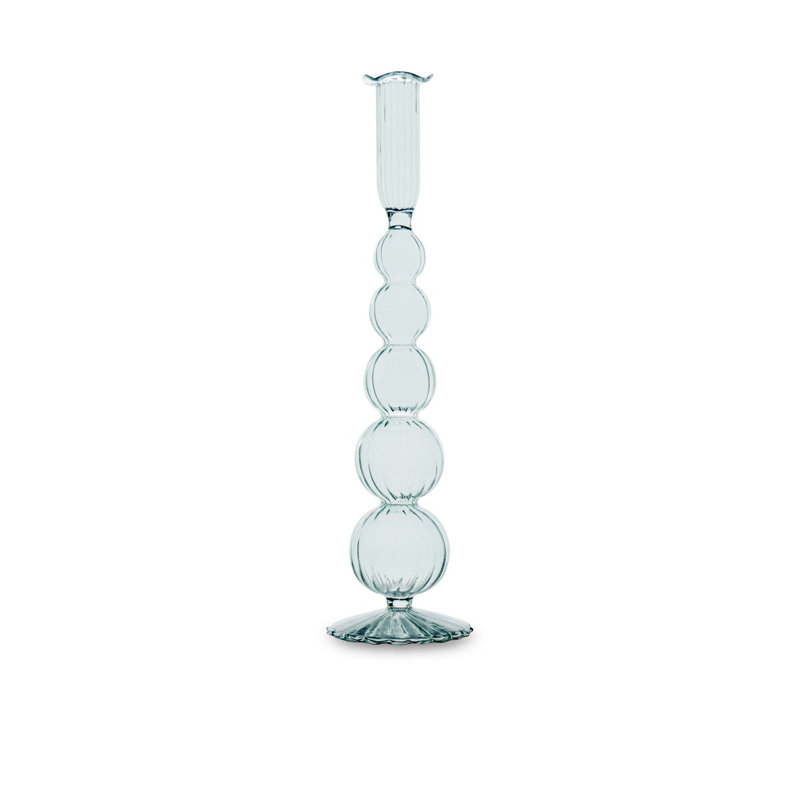 Glass Candlestick, Light Green