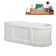 67" Streamline Soaking Freestanding Tub and Tray With Internal Drain