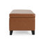 OTTOMAN DE RANGEMENT EN PU orange brun