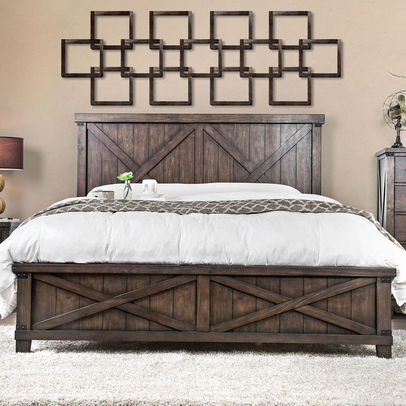 Jakobe Standard Bed, Queen, Dark Walnut