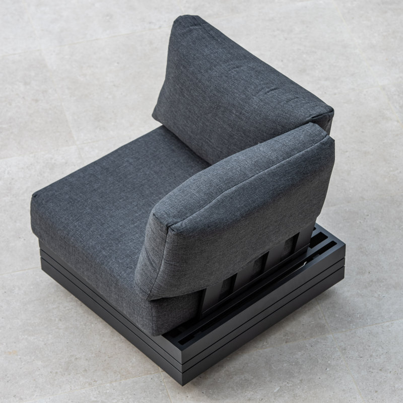 Parker Corner Unit & Footstool in Graphite