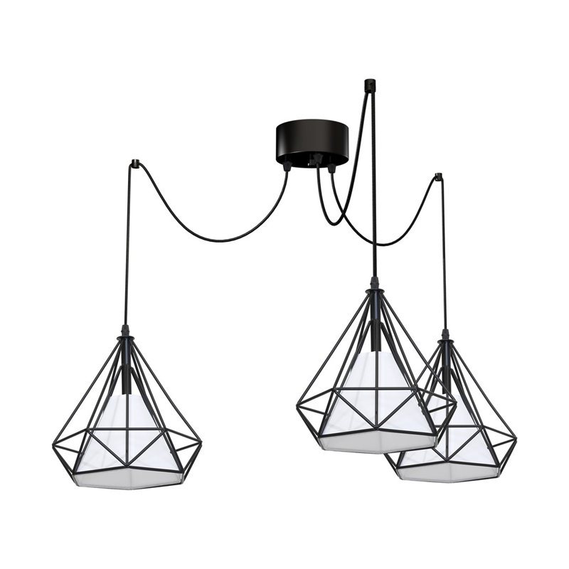 Adderley 3 - Light Black Cluster Pendant