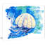Jellyfish Watercolor - Abstract Canvas Art Print-19412893-34274020