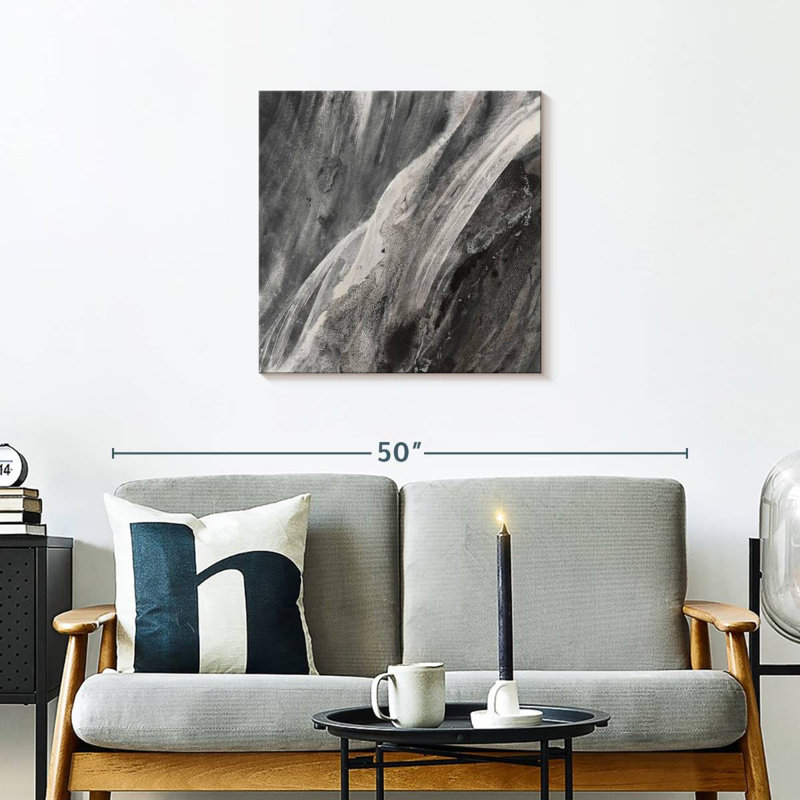 Éclaboussure gris foncé, H 24 po x l 24 po