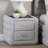 Baxton Studio Cadmus Modern Light Grey Channel-Tufted Fabric 2-Drawer Nightstand