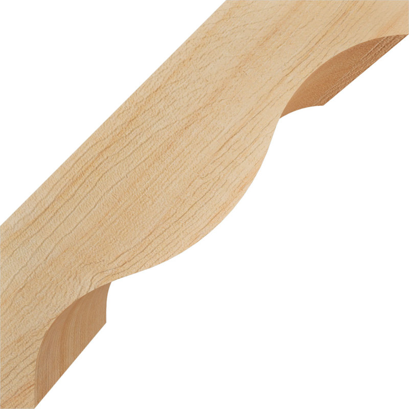 Attelle de genou Funston, Sapin de Douglas, Lisse, H 6 po x l 3,5 po x P 6 po