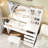 Makeup Vanity with Glass Top, Vanity Set with Illuminated Square Mirror-1510925020