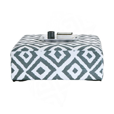Upholstery Ottoman Transitional Style With Wooden Legs Solid Wood Structure(ONLY ONE OTTOMAN)