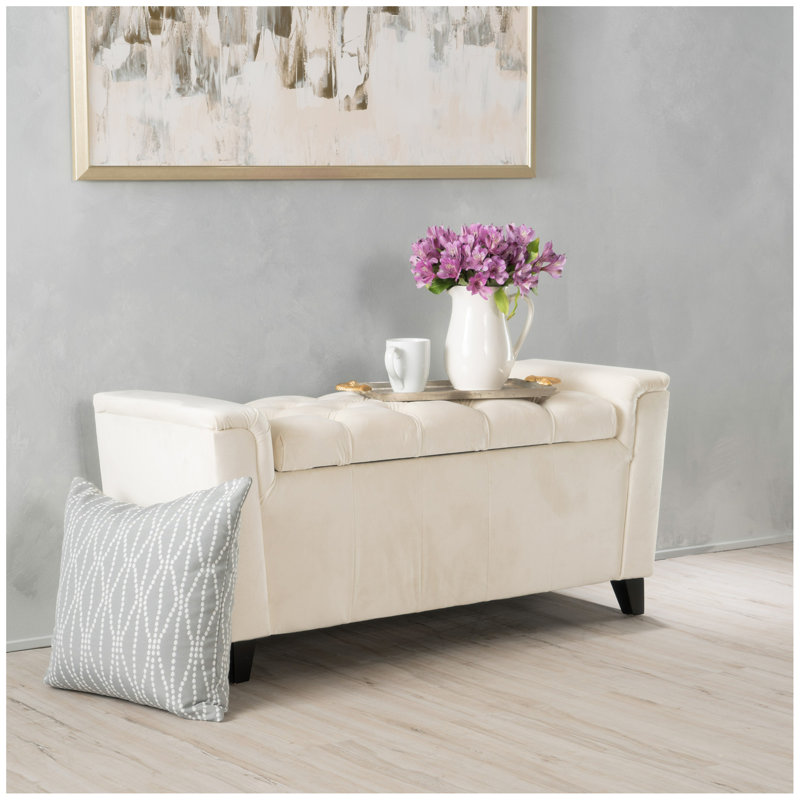 ALDEN ARMED STORAGE BENCH