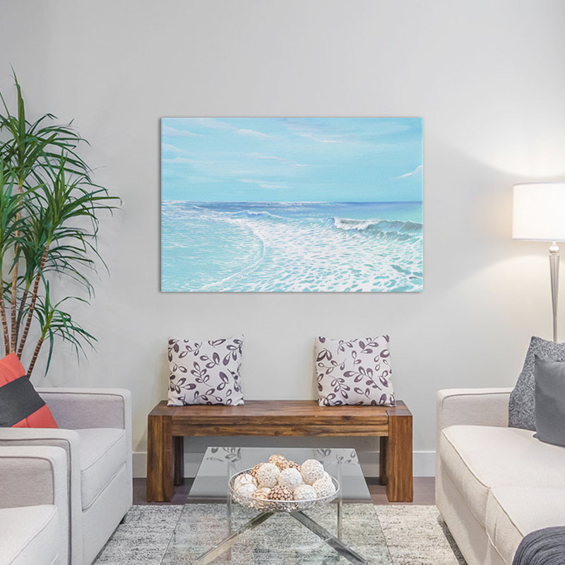 Vista Wave, reproduction d'art sur toile tendue, H 12 po x l 18 po x P 1,5 po, Toile tendue, Pas de tapis