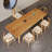 Brown Rectangular Solid Wood Dining Table-582142155