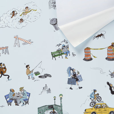 Schumacher X The New Yorker Joana Avillez's Street Scenes Wallpaper