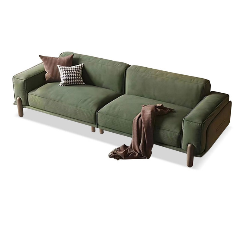 Coussin vert modulaire Corduro, 30.71" H x 110.24" W x 37.4" D, 4, Green