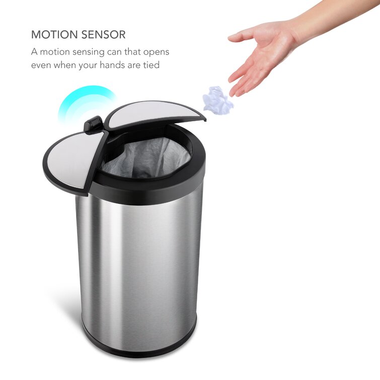 Nine Stars 13.2 Gallons Steel Motion Sensor Trash Can & Reviews