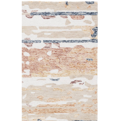 Ébène touffeté à la main 80% laine 80%; Tapis abstrait 20% coton