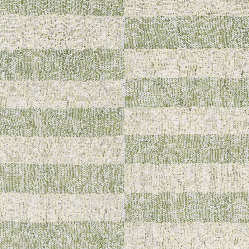 Stripe Quilted Muslin Changing Pad Cover, Moss