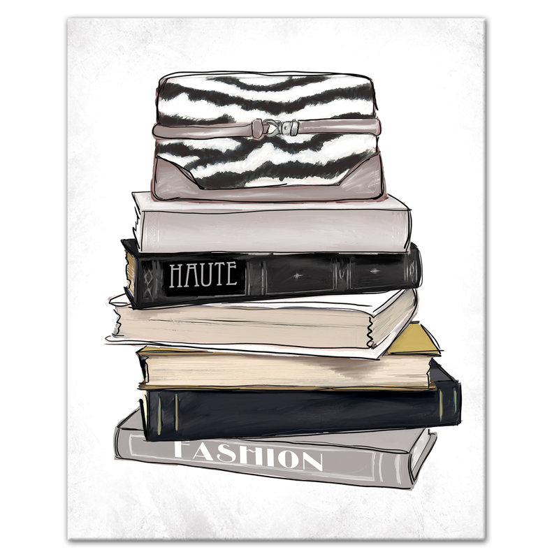 « mode book black stack », impression, H 10 po x l 8 po, Toile