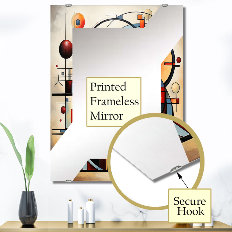 CLEIN - Miroir mural abstrait grand MIR131770, 40 po x 30 po