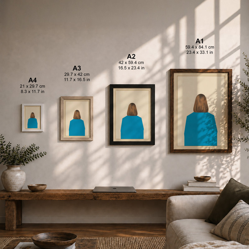 Quiet Reflection Modern - Framed Print, Unframed, A1 - 84.1 x 59.4 cm