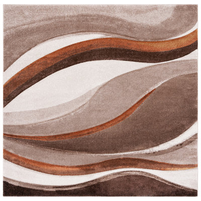Ducor Abstract Beige/Brown Area Rug