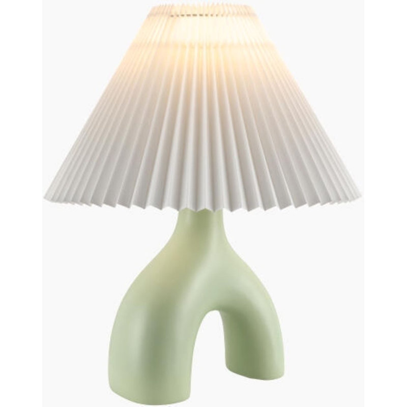 Celes Table Lamp, Light Green, White