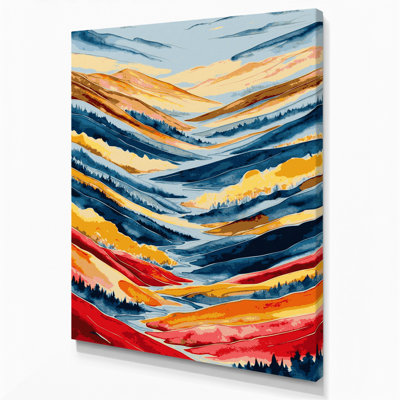 Watercolor Landscape 100 Beige Canvas Wall Art