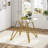 Square Tempered Glass Dining Table for Small Spaces – Sturdy Metal Base, Modern Minimalist Design